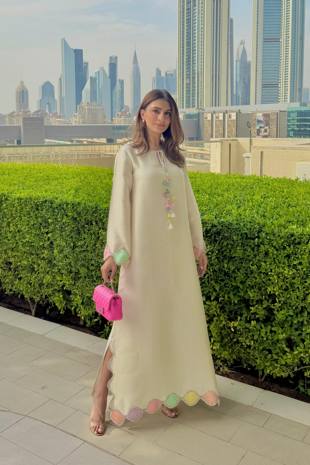 Ivory Silk Kaftan