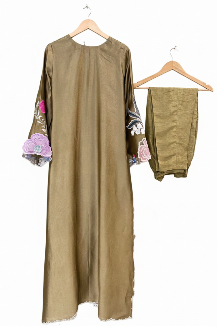 Olive Green Kaftan Set