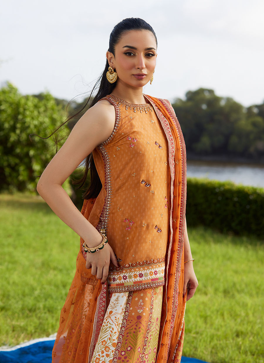 Sitar Saffron 3-Piece | Farah Talib Aziz