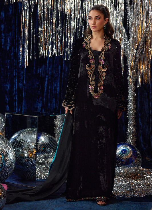 Nori Black Kaftan | Farah Talib Aziz