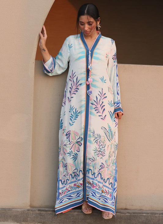 Palmetto Crepe Kaftan