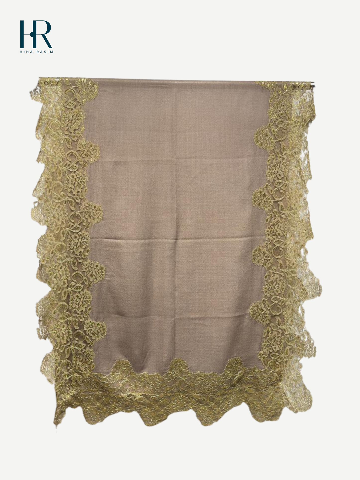 HR- Beige Lace Shawl