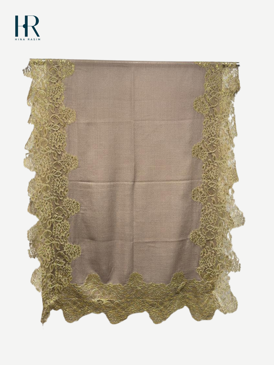 HR- Beige Lace Shawl