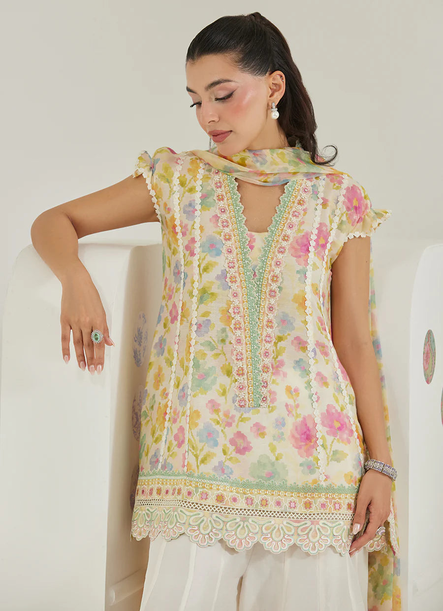 Runa Short Shirt ,Dupatta, Pants