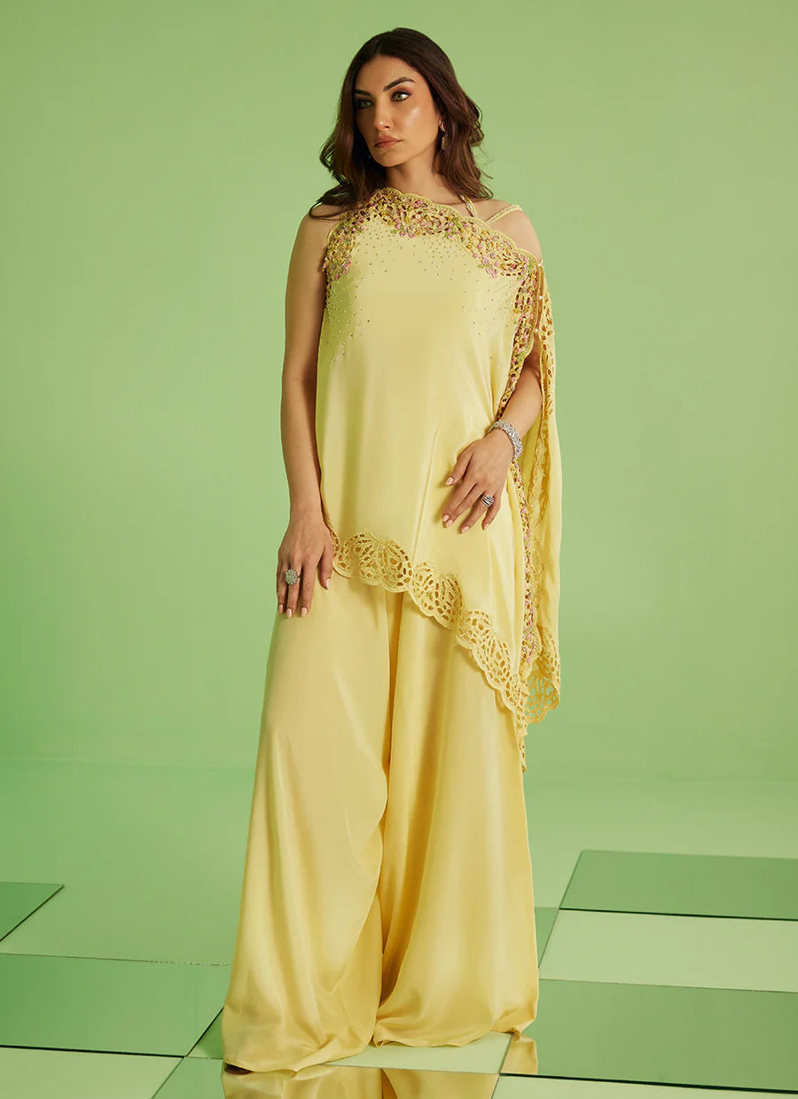 Solenne Shirt And Drape Dupatta With Pants- FTA