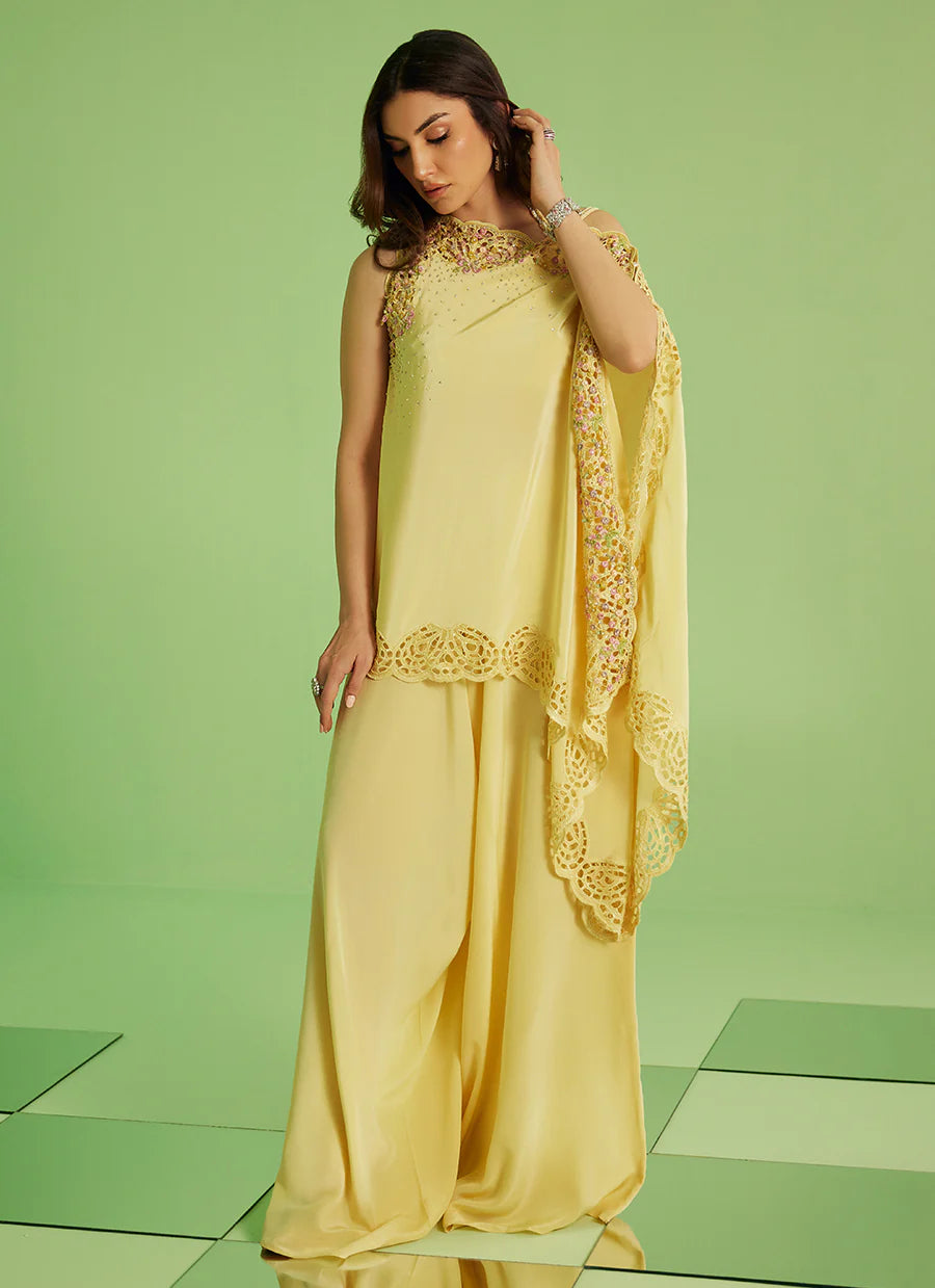 Solenne Shirt And Drape Dupatta With Pants- FTA