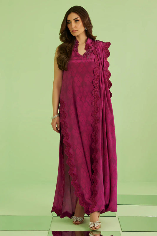 Lilia Long Shirt With Drape Dupatta- FTA