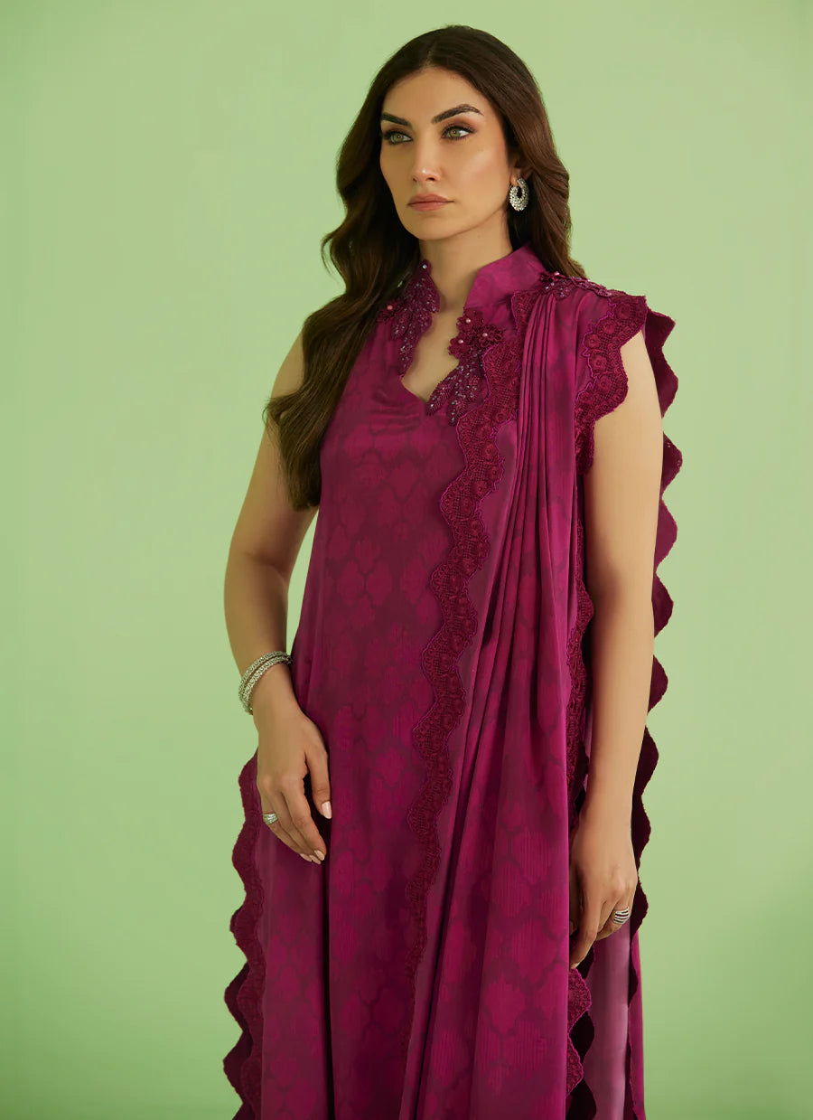 Lilia Long Shirt With Drape Dupatta- FTA