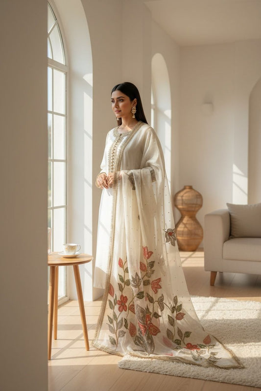 Hina rasim - Raw Silk Suit