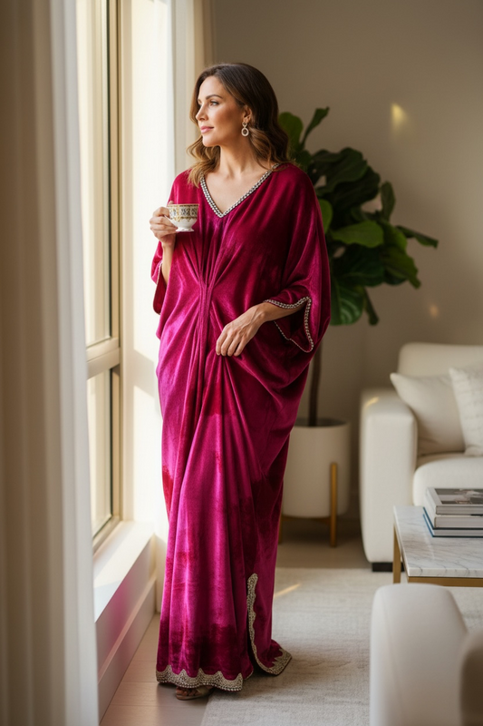 Hina Rasim - Magenta Kaftan
