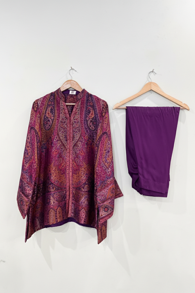 Magenta Kaani Silk 2-Piece Set