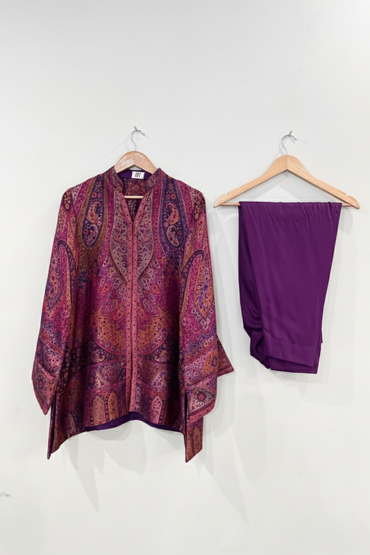 Magenta Kaani Silk 2-Piece Set