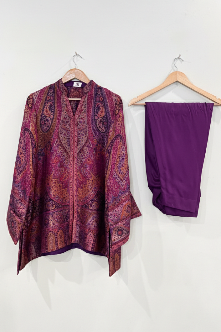 Magenta Kaani Silk 2-Piece Set