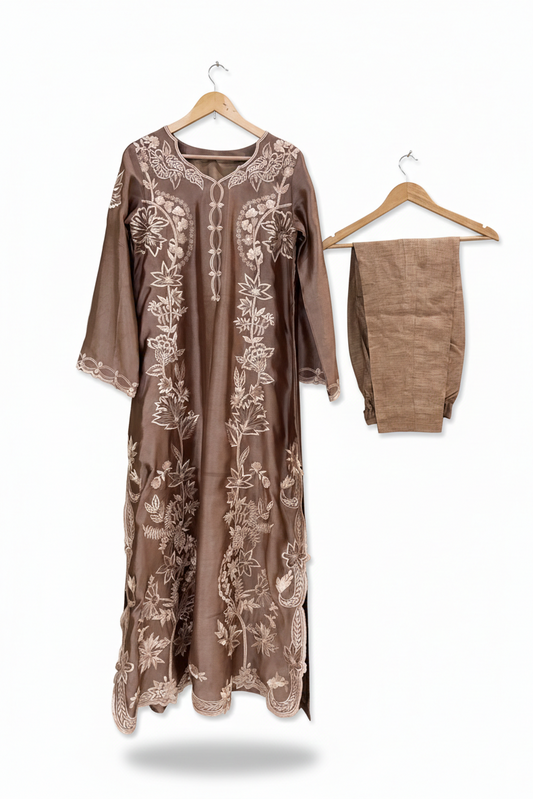 Embroidered Kaftan Set