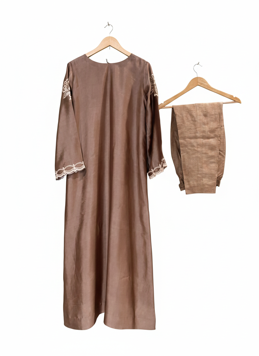 Embroidered Kaftan Set