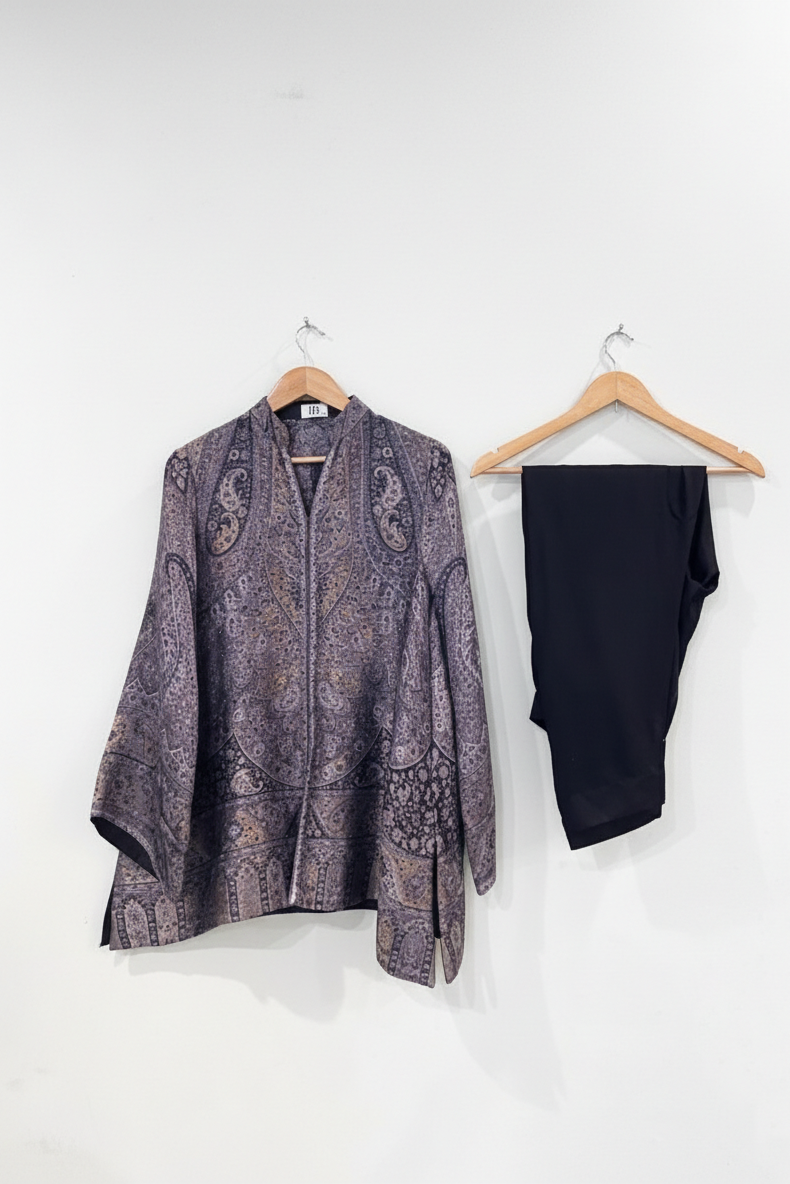 Black Kaani Silk 2-Piece Set